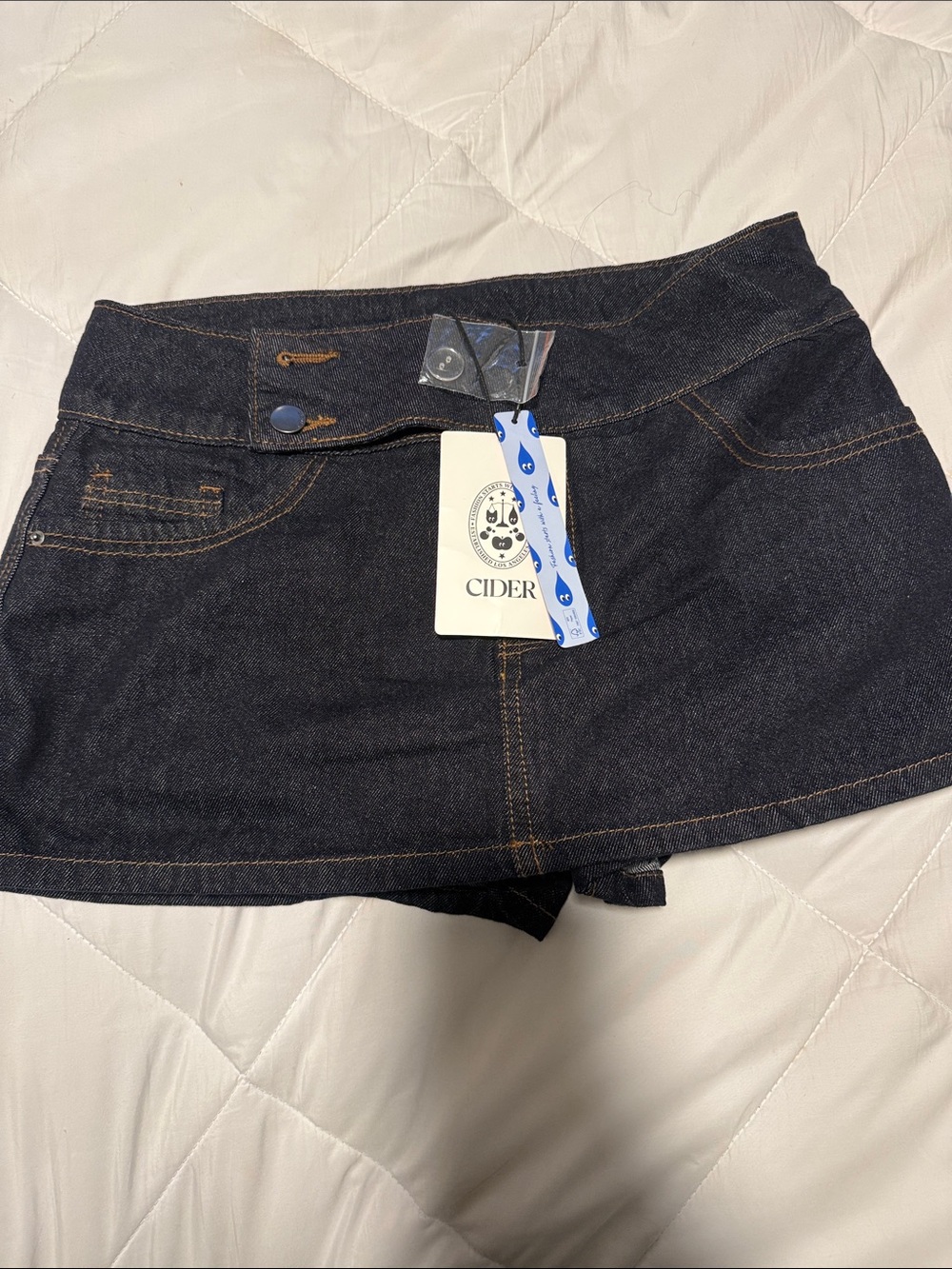 Denim skort